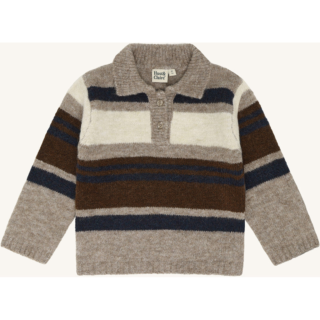 Hust & Claire HCPelle Polo Pullover 3233 Kangaroo Melange