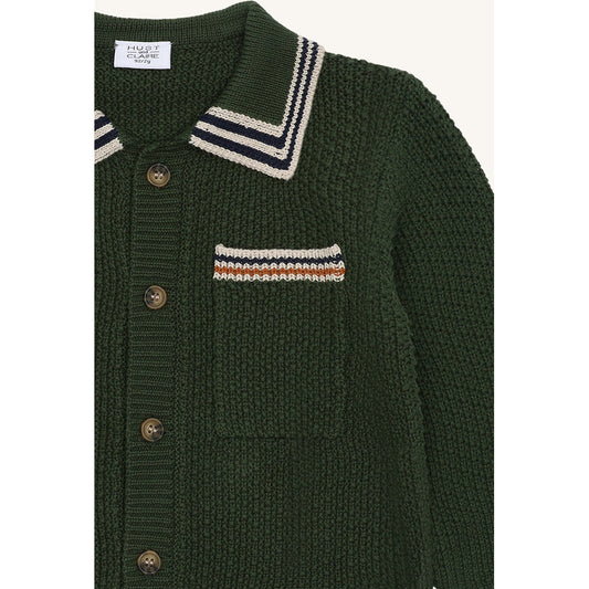 Hust & Claire HCPelle Polo cardigan Cardigan 3461 Deep Ivy