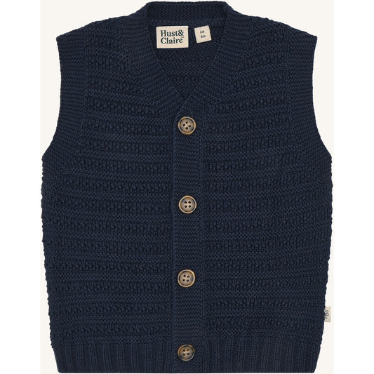 Hust & Claire HCPerry Buttons Knitwear 4150 More Navy