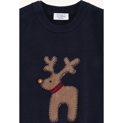 Hust & Claire HCPerry Deer Knitwear 4150 More Navy