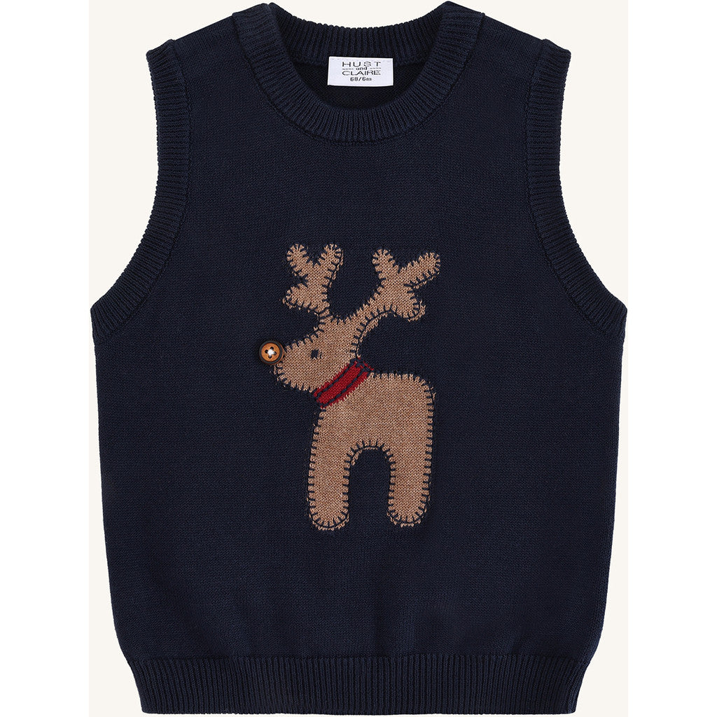 Hust & Claire HCPerry Deer Knitwear 4150 More Navy