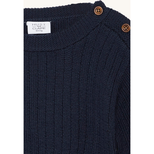 Hust & Claire HCPil Wool Rib Pullover 4150 More Navy