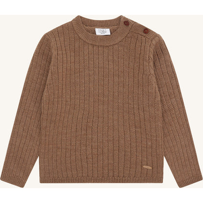 Hust & Claire HCPil Wool Rib Pullover 4536 Coca Mocha