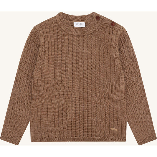 Hust & Claire HCPil Wool Rib Pullover 4536 Coca Mocha