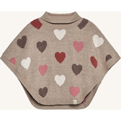 Hust & Claire HCPinja hearts Poncho 3554 Biscuit