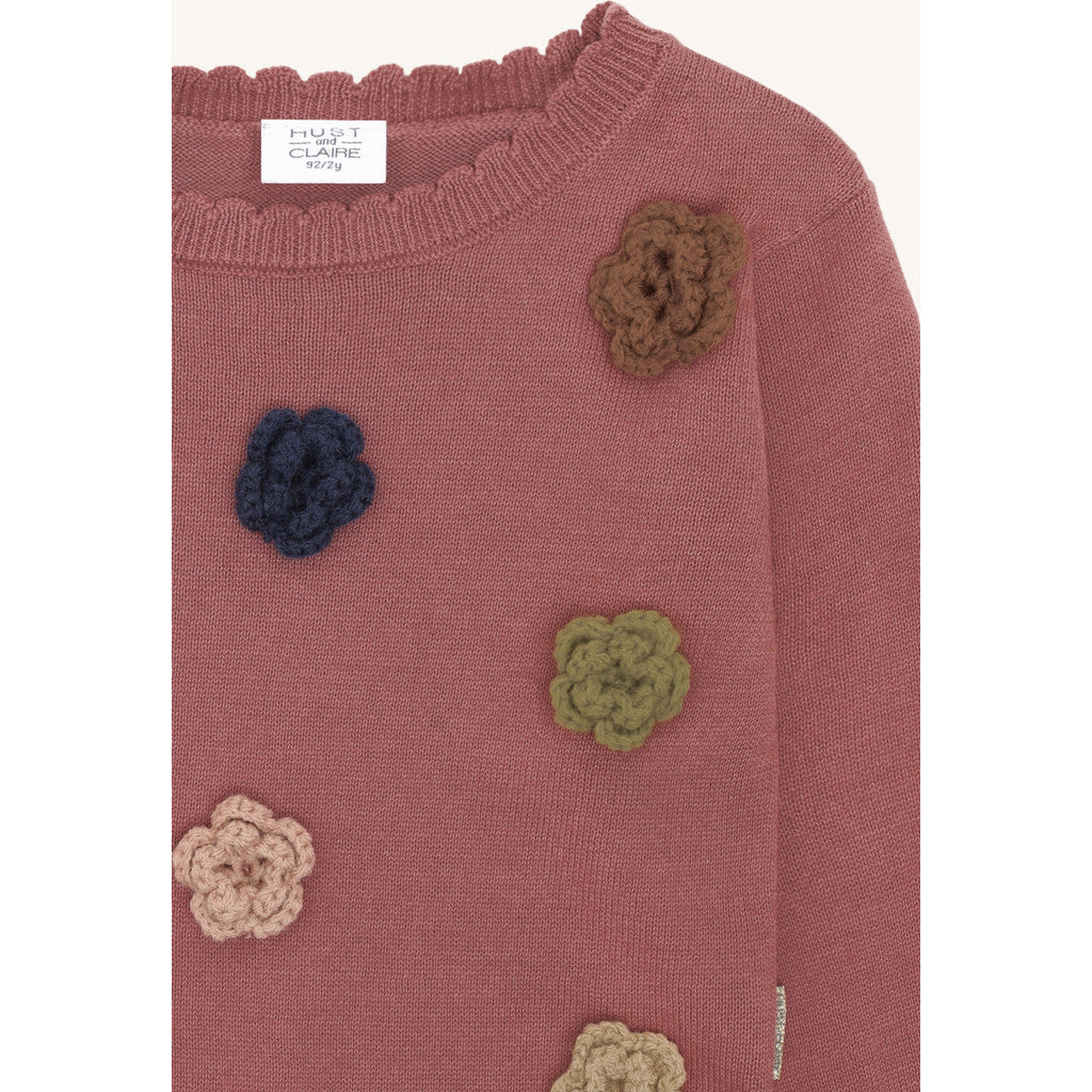 Hust & Claire HCPipi flower Pullover 3392 Dry Rose