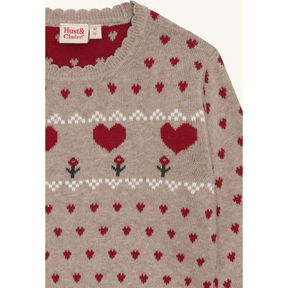 Hust & Claire HCPippa xmas Pullover 3554 Biscuit