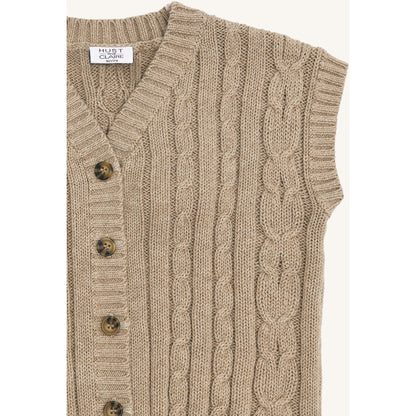 Hust & Claire HCPrinco Cable Knitwear 3554 Biscuit