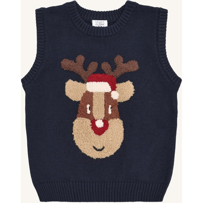 Hust & Claire HCPrinco  Reindeer Knitwear 4150 More Navy