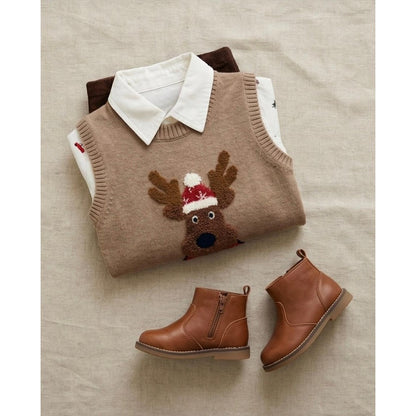 Hust & Claire HCPrinco Reindeer Knitwear 3554 Biscuit