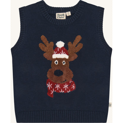 Hust & Claire HCPrinco Reindeer Knitwear 4150 More Navy