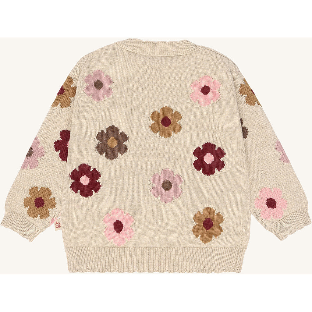 Hust & Claire HCPusle Flower Cardigan 4548 Old Beige Melange