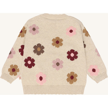 Hust & Claire HCPusle Flower Cardigan 4548 Old Beige Melange