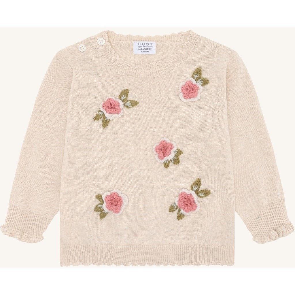 Hust & Claire HCPusle garden Pullover 1262 Whisper Melange