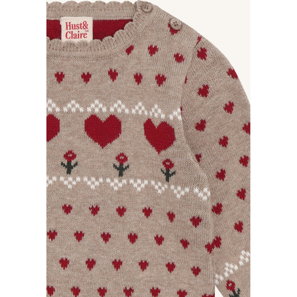 Hust & Claire HCPusle xmas Pullover 3554 Biscuit