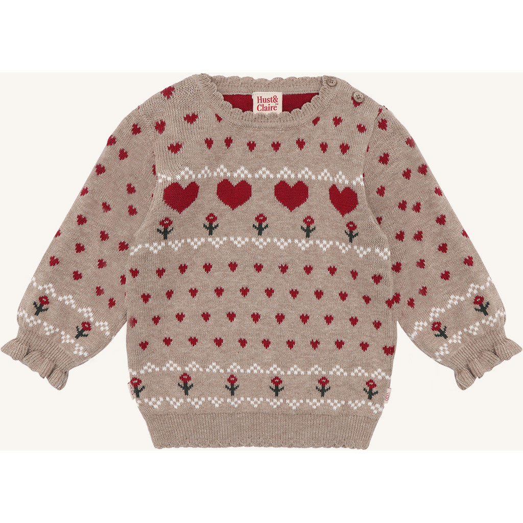 Hust & Claire HCPusle xmas Pullover 3554 Biscuit