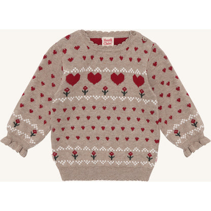 Hust & Claire HCPusle xmas Pullover 3554 Biscuit
