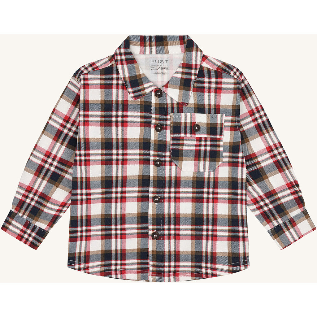 Hust & Claire HCRavn Fall Check Shirts 4373 Warm Red
