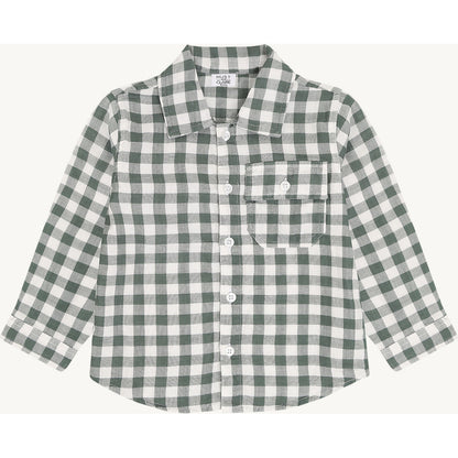 Hust & Claire HCRavn Muslin Check Shirts 3484 Balsam Green