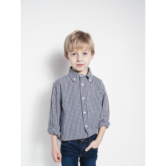 Hust & Claire HCRene Check Shirts 3150 Navy