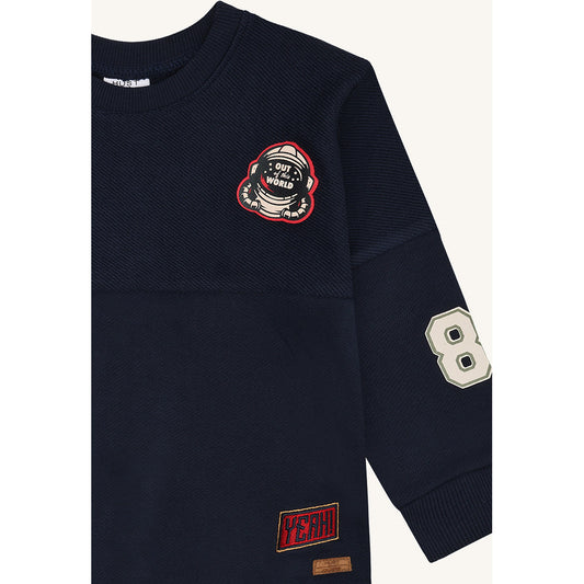 Hust & Claire HCSejer Cross Terry Sweatshirt 4150 More Navy