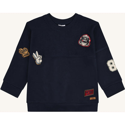 Hust & Claire HCSejer Cross Terry Sweatshirt 4150 More Navy