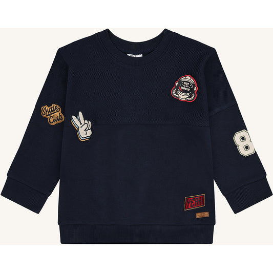 Hust & Claire HCSejer Cross Terry Sweatshirt 4150 More Navy