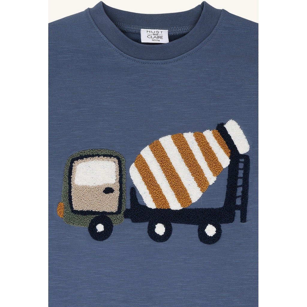 Hust & Claire HCSejer Mixer Truck T-shirt L/S 3180 Vintage Indigo