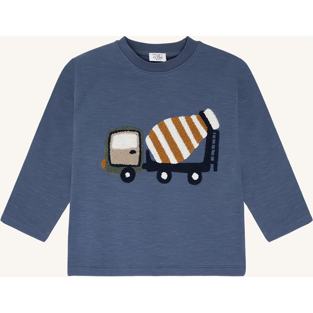 Hust & Claire HCSejer Mixer Truck T-shirt L/S 3180 Vintage Indigo