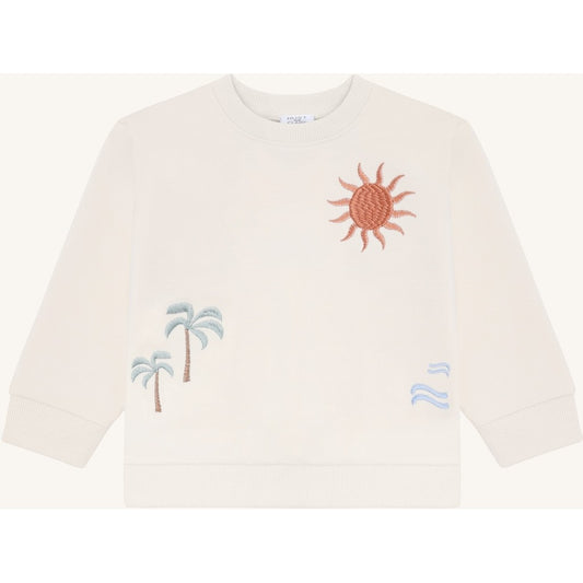 Hust & Claire HCSejer Palms Sweatshirt 3517 Sandshell