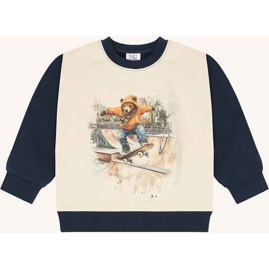 Hust & Claire HCSejer Skating Bear Sweatshirt 3146 Blues