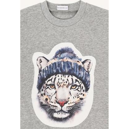 Hust & Claire HCSejer Snow Leopard Sweatshirt 1212 Tile Grey Melange