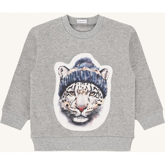 Hust & Claire HCSejer Snow Leopard Sweatshirt 1212 Tile Grey Melange