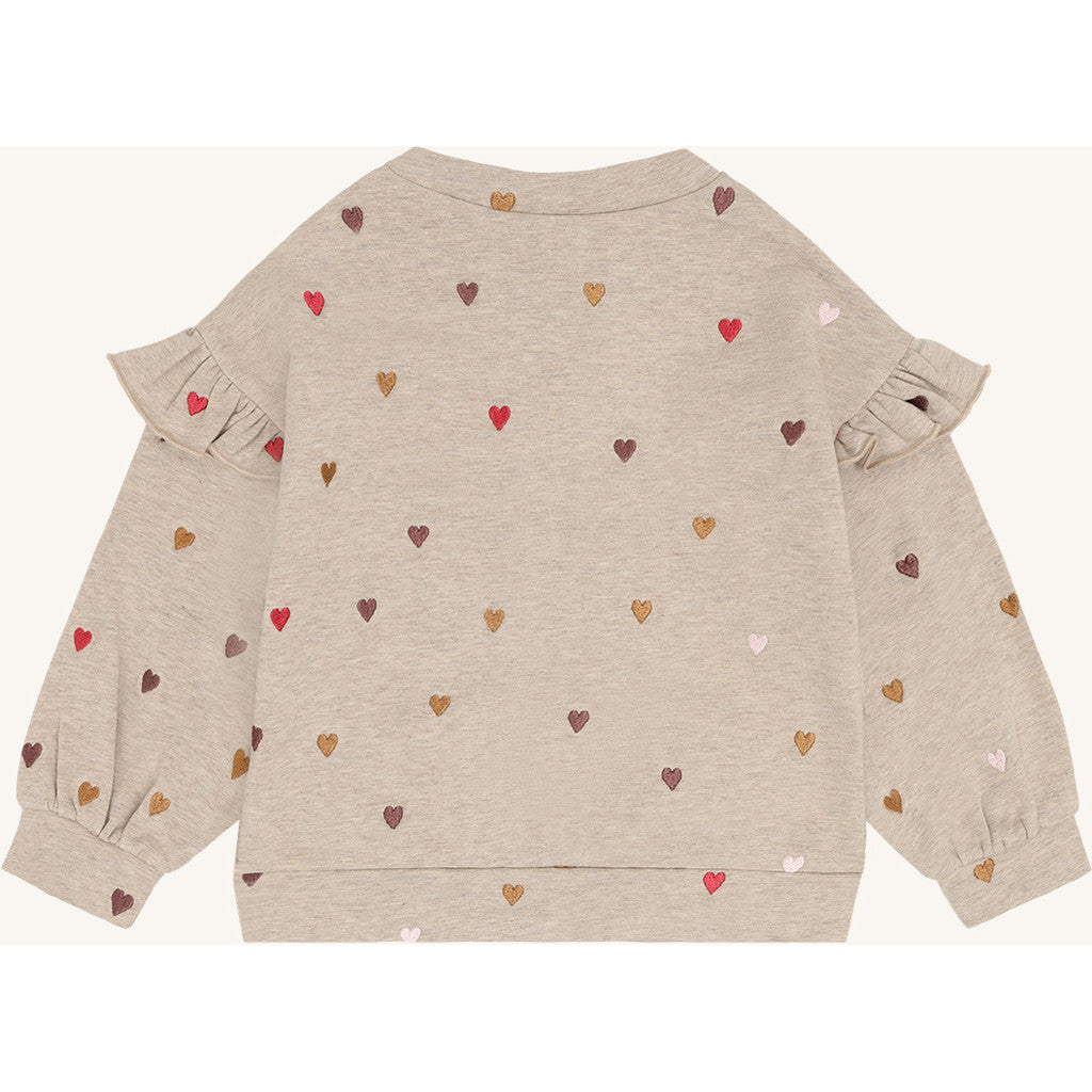 Hust & Claire HCSicillia Heartbeat Sweatshirt 3554 Biscuit