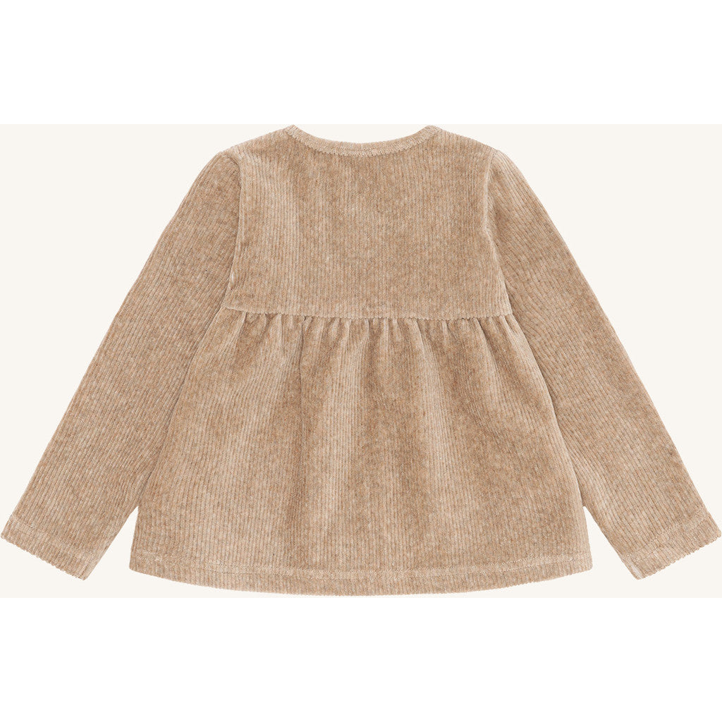 Hust & Claire HCSicillia Ottoman velour - solid Sweatshirt 3554 Biscuit
