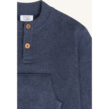 Hust & Claire HCSigurt Fine knit Sweatshirt 3180 Vintage Indigo