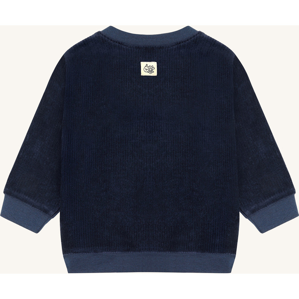 Hust & Claire HCSofus Ribbed velour Sweatshirt 3146 Blues