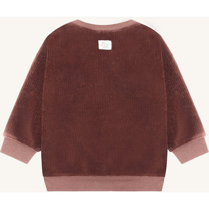 Hust & Claire HCSofus Ribbed velour Sweatshirt 4575 Soil
