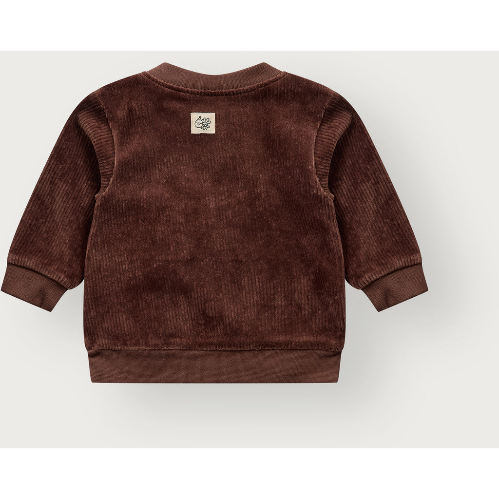 Hust & Claire HCSofus Ribbed velour Sweatshirt 4575 Soil