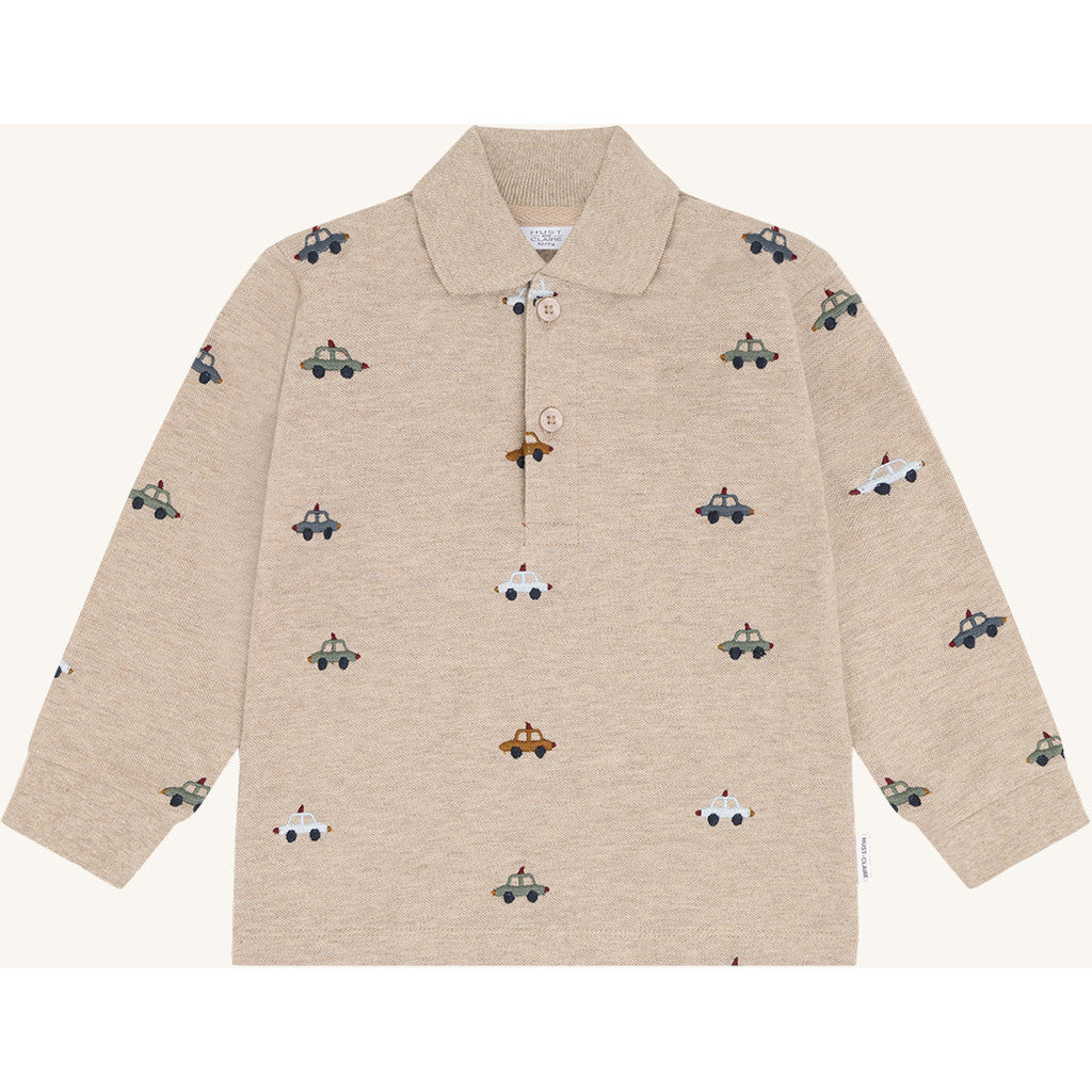 Hust & Claire HCStevie Police emb. Polo L/S 3552 Beige Melange