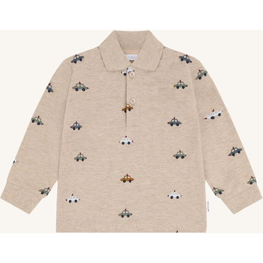Hust & Claire HCStevie Police emb. Polo L/S 3552 Beige Melange