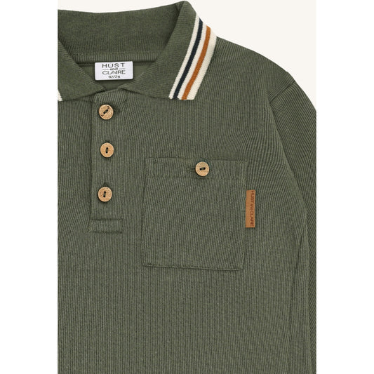 Hust & Claire HCStevie Polo stripes Polo L/S 3461 Deep Ivy