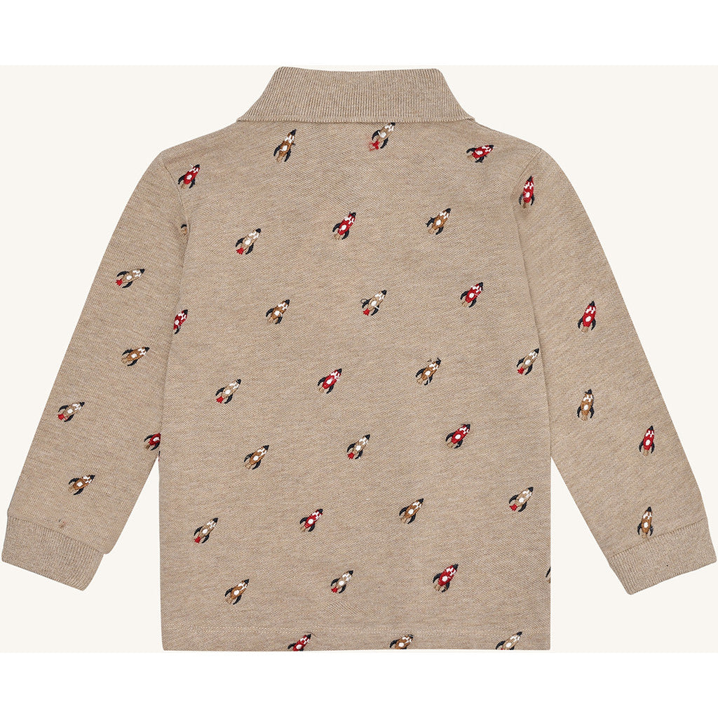 Hust & Claire HCStevie Space embroidery Polo L/S 3554 Biscuit