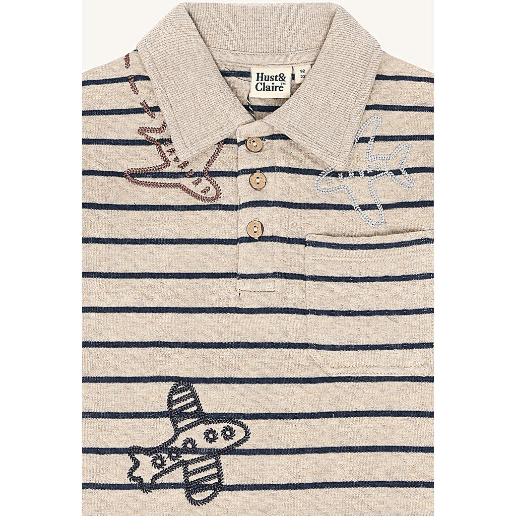 Hust & Claire HCStevie Stripe Sweatshirt 3554 Biscuit