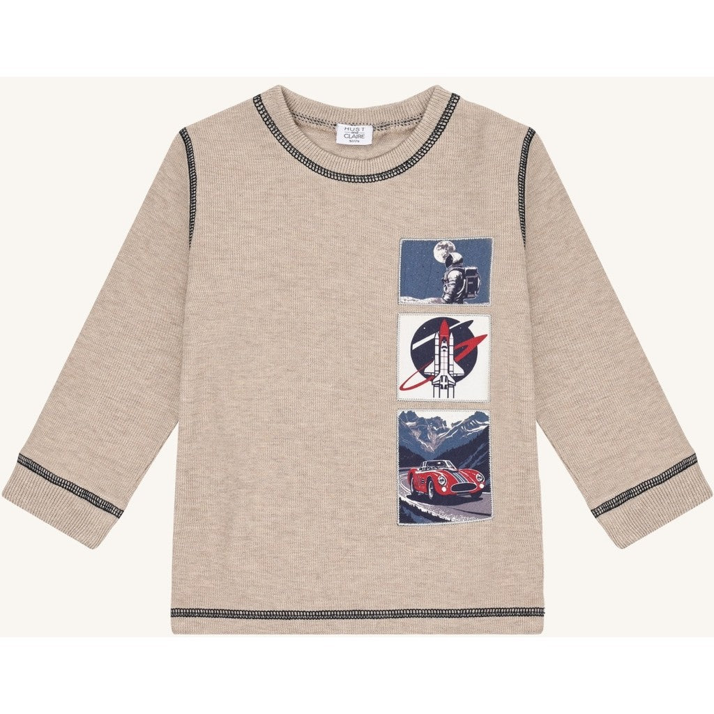Hust & Claire HCSune Space T-shirt L/S 3554 Biscuit