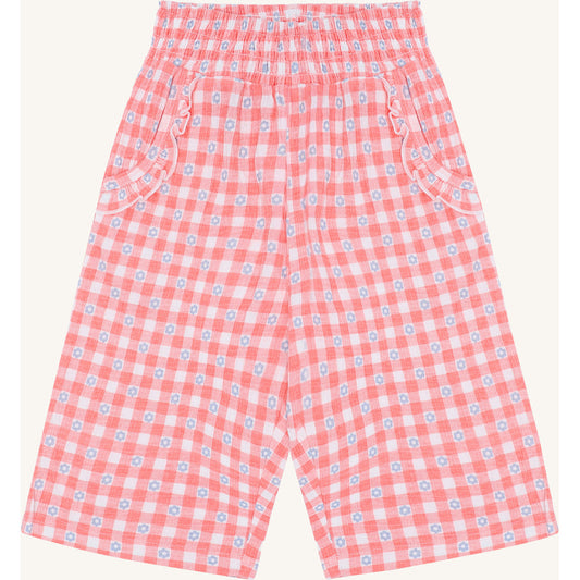 Hust & Claire HCTeah Flower Check Trousers 3761 Shell