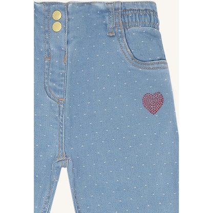 Hust & Claire HCTheresa  Dotty denim Trousers 33 Blue Denim