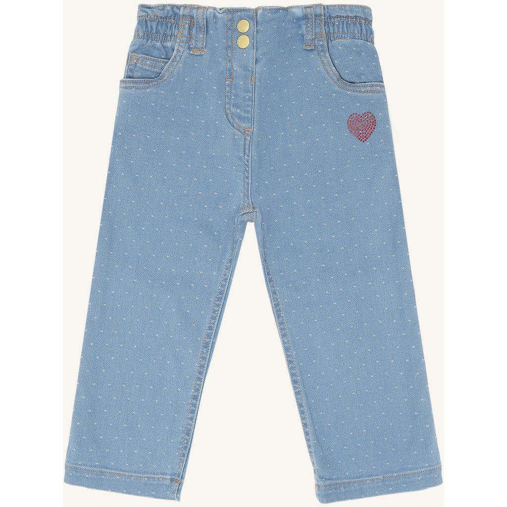 Hust & Claire HCTheresa  Dotty denim Trousers 33 Blue Denim