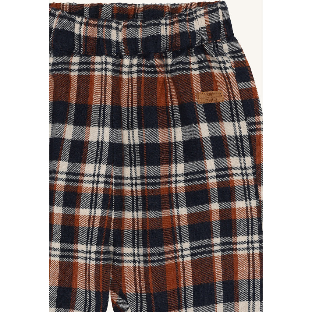 Hust & Claire HCTobby Urban check Trousers 4150 More Navy