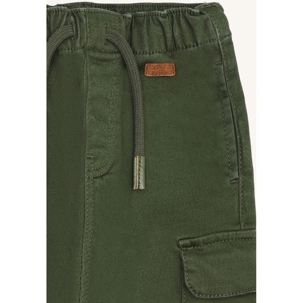 Hust & Claire HCTue Peached Canvas Trousers 3461 Deep Ivy